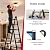 SEEKNEW 12.5 FT Telescoping Ladder, A Frame, Aluminum Extension Ladder, 330 lbs Capacity with Triangular Stabilizers, Portable Collapsible Ladder for Home, Roof and RV; Black