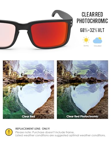 Image of BLAZERBUCK Anti-salt Replacement Lenses for Oakley Holbrook OO9102 Sunglasses, Anti-Scratch, Impact Resistant & Fit Perfectly