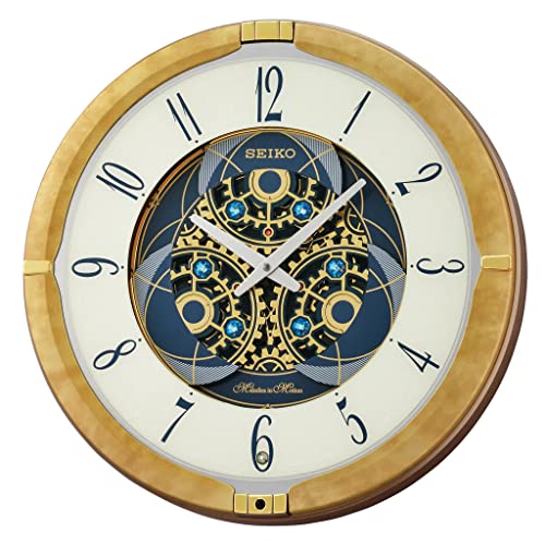 Image of Seiko QXM387G Round Quartz Battery Motion in Melody Musical Moving Wall Clock