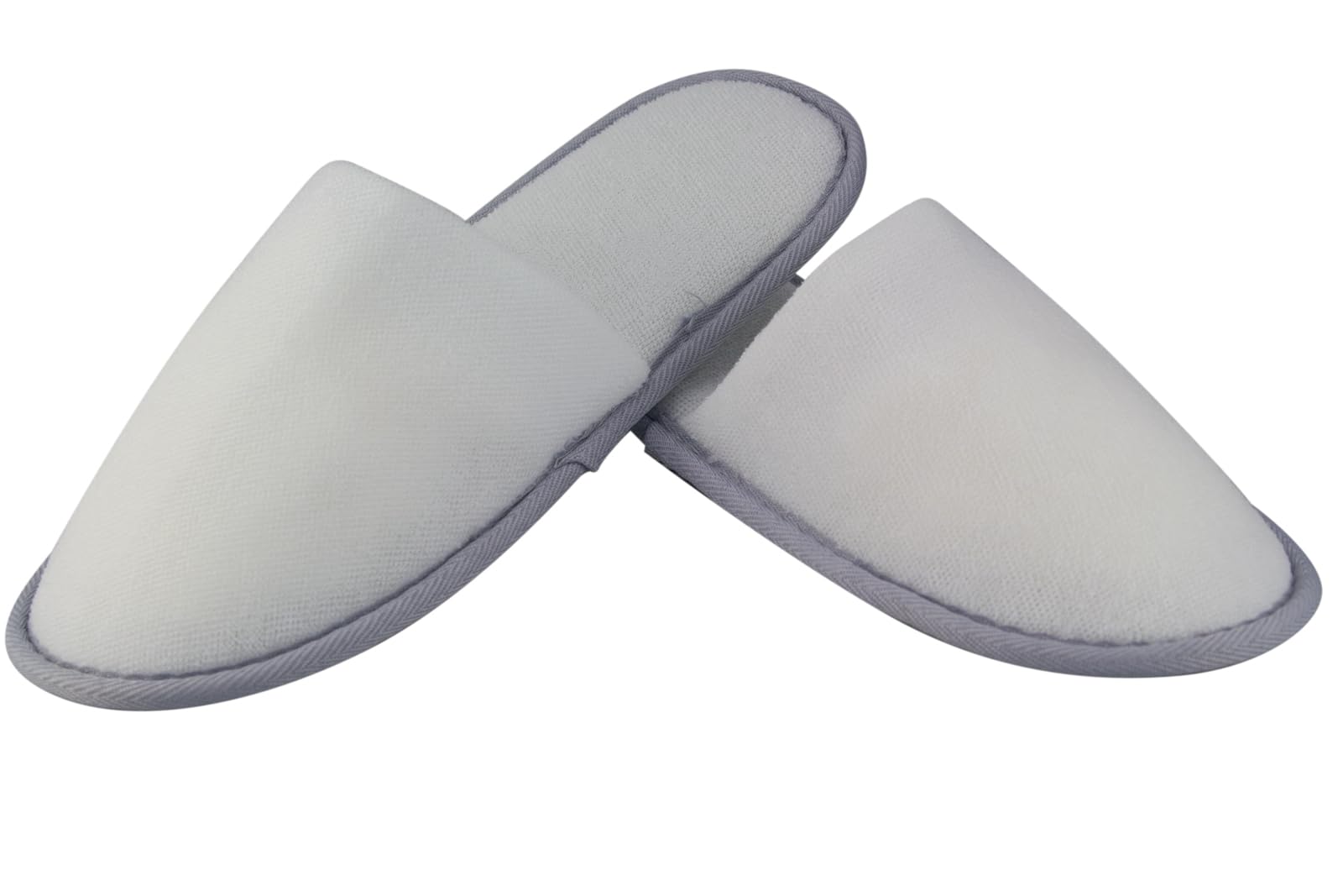 PRESENT-MORE - Pantofole Ospiti Modello Business - 100 Paia | Ciabatte Ospiti Chiuse Misura 29cm - Colore Grigio - Ideale per Hotel e B&B