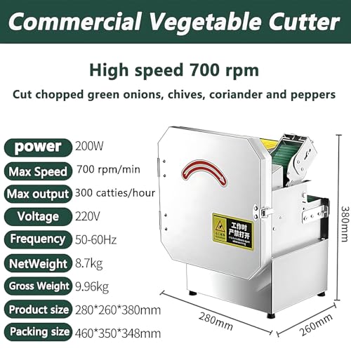 Cortador Vegetal eléctrico 200W Espesor Ajustable 1.5-35mm Procesador de Alimentos de Acero Inoxidable Rebanadora para Restaurante Cocina Uso Comercial Preparación rápida de la Comida
