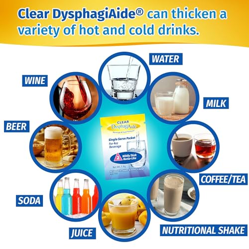 Image of Clear DysphagiAide Thickener, IDDSI Level 2 Mildly Thick (Nectar-Like) Single-Serving Packets, 80 Count
