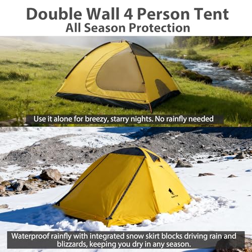 GEERTOP Carpa impermeable para camping 4 personas 4 estaciones para familia miniatura 3