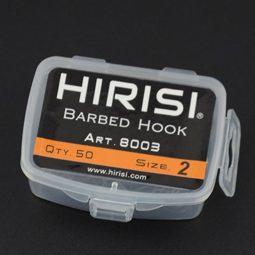 HavenlyCove Professional Series 50 Curve Shank Carp Hooks for Rigs with Barbed Design to Firm Hold of Fish from Hooking to Netting (2#)