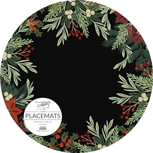 Primitives-by-Kathy-Paper-Placemat-Pad-Christmas-Greens-24-pk Primitives by Kathy Paper Placemat Pad Christmas Greens 24 pk
