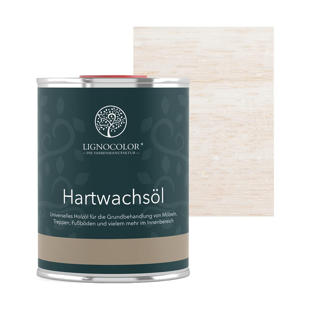 Lignocolor Hartwachsöl Holzöl für den Innenbereich (1 L, Weiss)