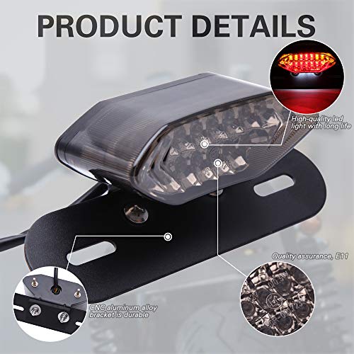 Image of DREAMIZER Waterproof Square Trailer Lights kit, ABS Red Brake Stop Tail Running License LED Light Lamp Compatible With Sportster 883 1986-2020