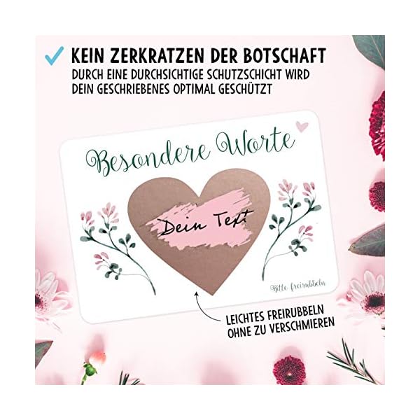 OWLBOOK 5 Rubbelkarten zum selber beschriften - besondere Worte - Rubbellos für eigenen Text Geschenke Geschenkideen für… – Bild 5