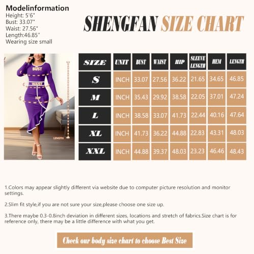 Image of Women's Elegant Church Vintage Bodycon Dress Casual Long Sleeve Work Business Pencil Split Sheath Midi Dresses