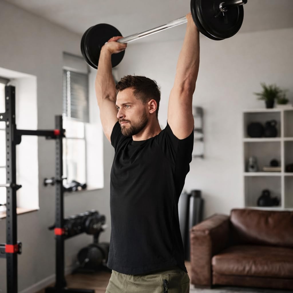 Langhantelstange Curved Ø30mm 120 150 160 180 cm Hantelstange lang verchromt mit Federverschluss belastbar für Krafttraining Home Gym Fitness Studio kompatibel mit 30mm Hantelscheiben