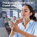 EarFun Air Pro 3 Noise Cancelling Earbuds, Qualcomm® aptX™ Adaptive Sound, 6 Mics CVC 8.0 ENC, Bluetooth 5.3 Earbuds, Multipoint Connection, 45H Playtime, App Customize EQ, Wireless Charging - Image 4