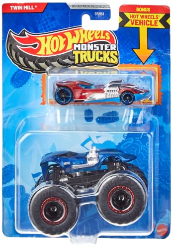 Image of Hot Wheels Monster Trucks Promo 5, 1:64 Scale Die-Cast Monster Truck & 1:64 Car, Set of 2