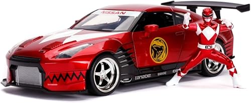 Jada 1:24 Diecast 2009 Nissan GT-R con figura de Ranger rojo