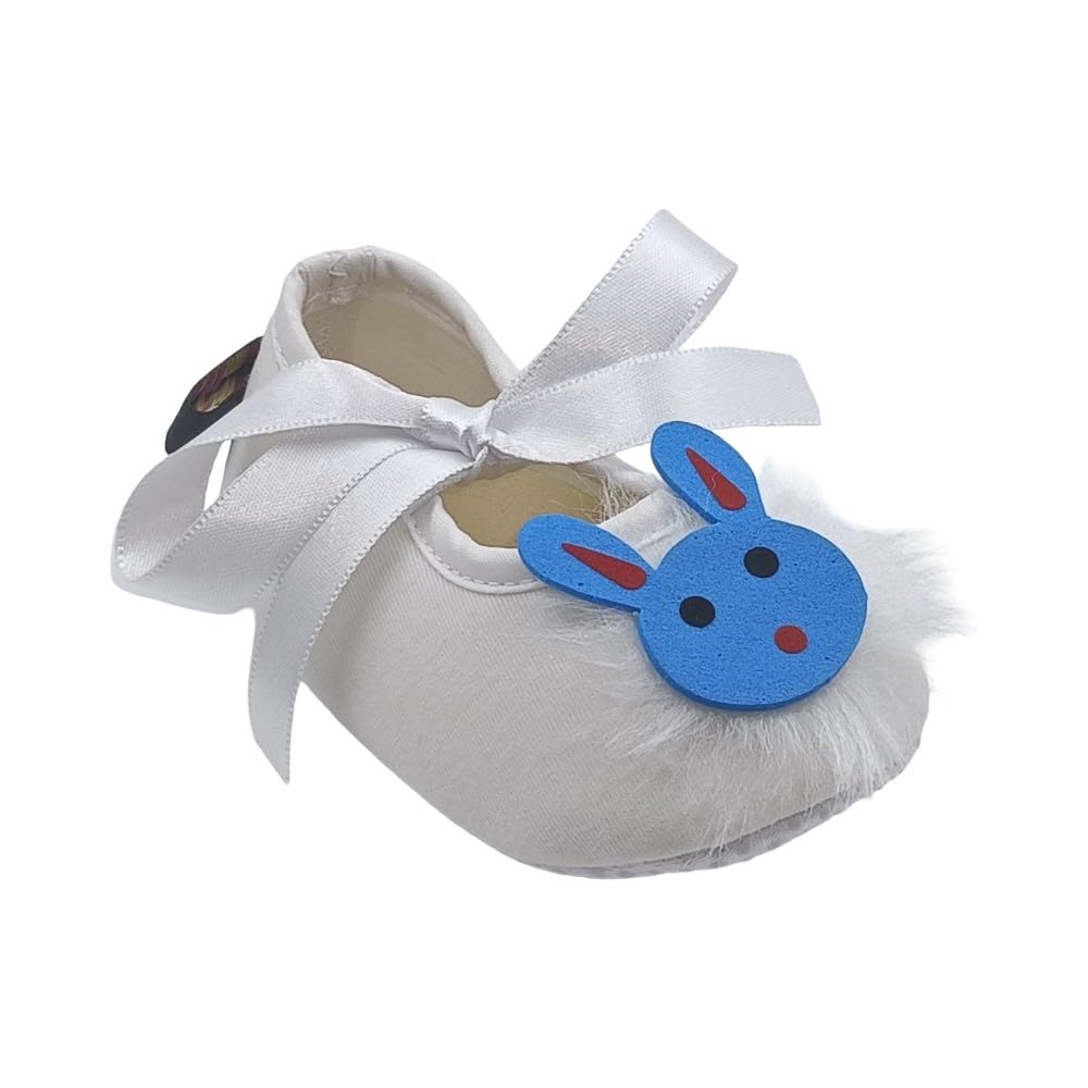 Sweet Bunny Baby Shoes with Ribbon White-image-28