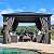 YITAHOME 10'X12' Single Hardtop Gazebo Metal Outdoor Patio Galvanized Iron Aluminum Column Garden Tent Curtains Netting for Backyards Decks Lawns,Gray