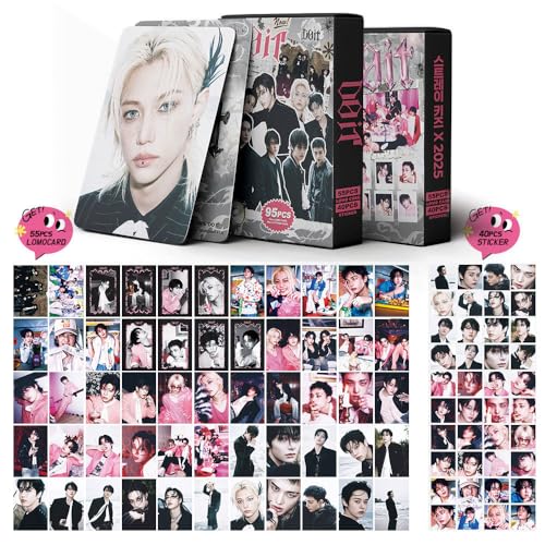 Stray Kids Photocards 55pcs Stray Kids Photocards and 40pcs SKZ Stickers SKZ HOP New Album Cards for Fans