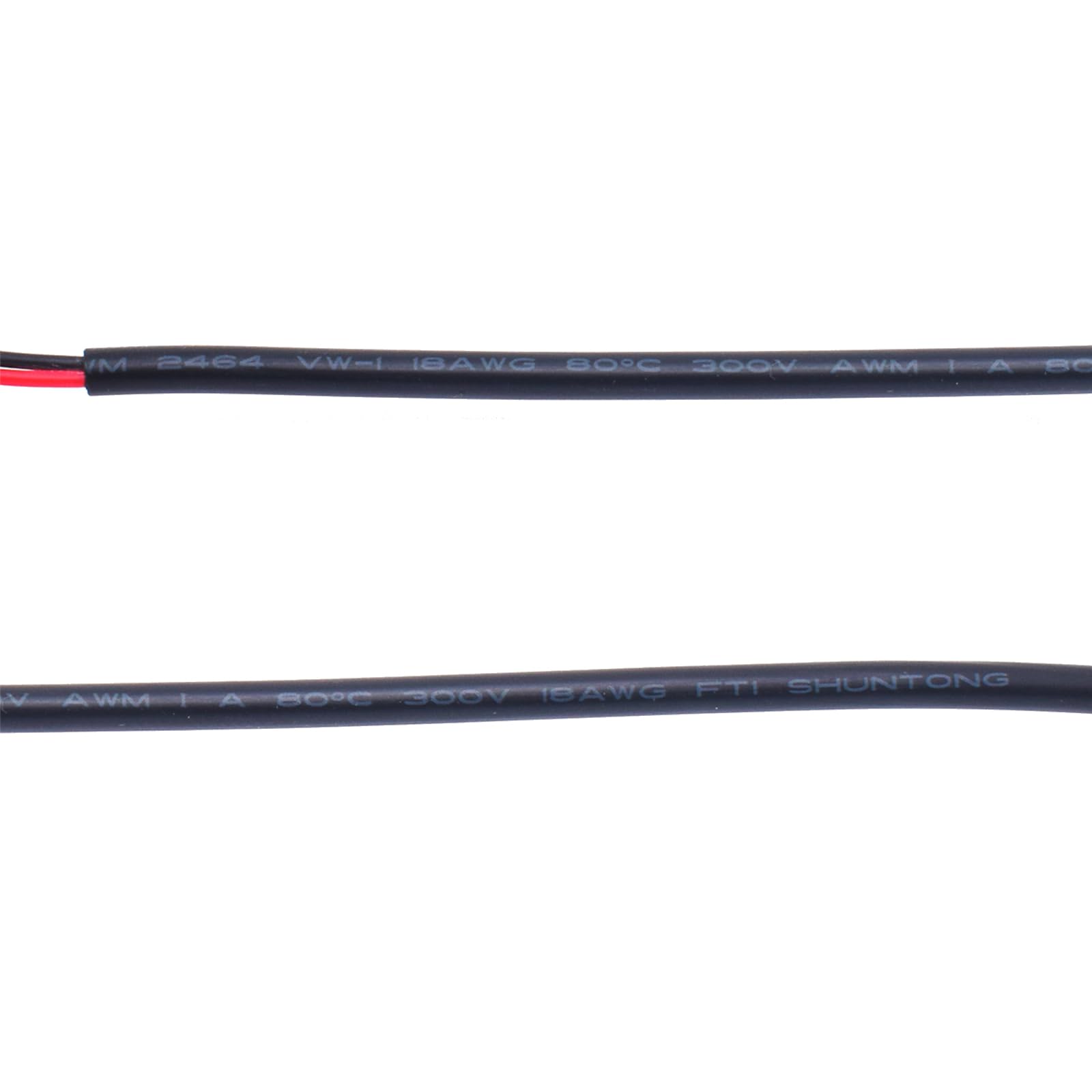 Lot de 3 câbles d'alimentation femelle 18 AWG 2,5 mm x 5,5 mm CC 1 m 7 A DC 5525 extrémité ouverte pour caméra de sécurité CCTV