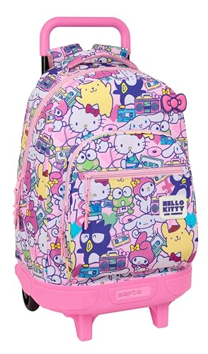 Hello Kitty & Friends - Grand Sac à Dos à roulettes, Compact, Amovible, idéal pour Les Enfants de différents âges, Confortable et Polyvalent, qualité et...