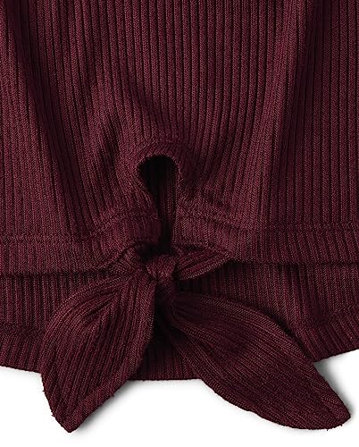 The Children's Place Girls' Long Sleeve Knit Tie Front Top2