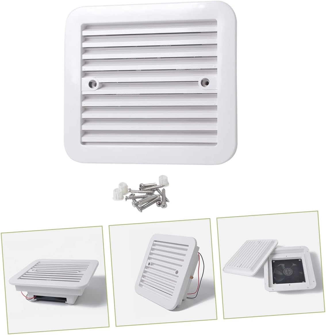 12v 8-inch Rv Ventilation Fan with Blades Silent Roof Exhaust Fan for Bathroom and Camper Ventilation Replacement Part