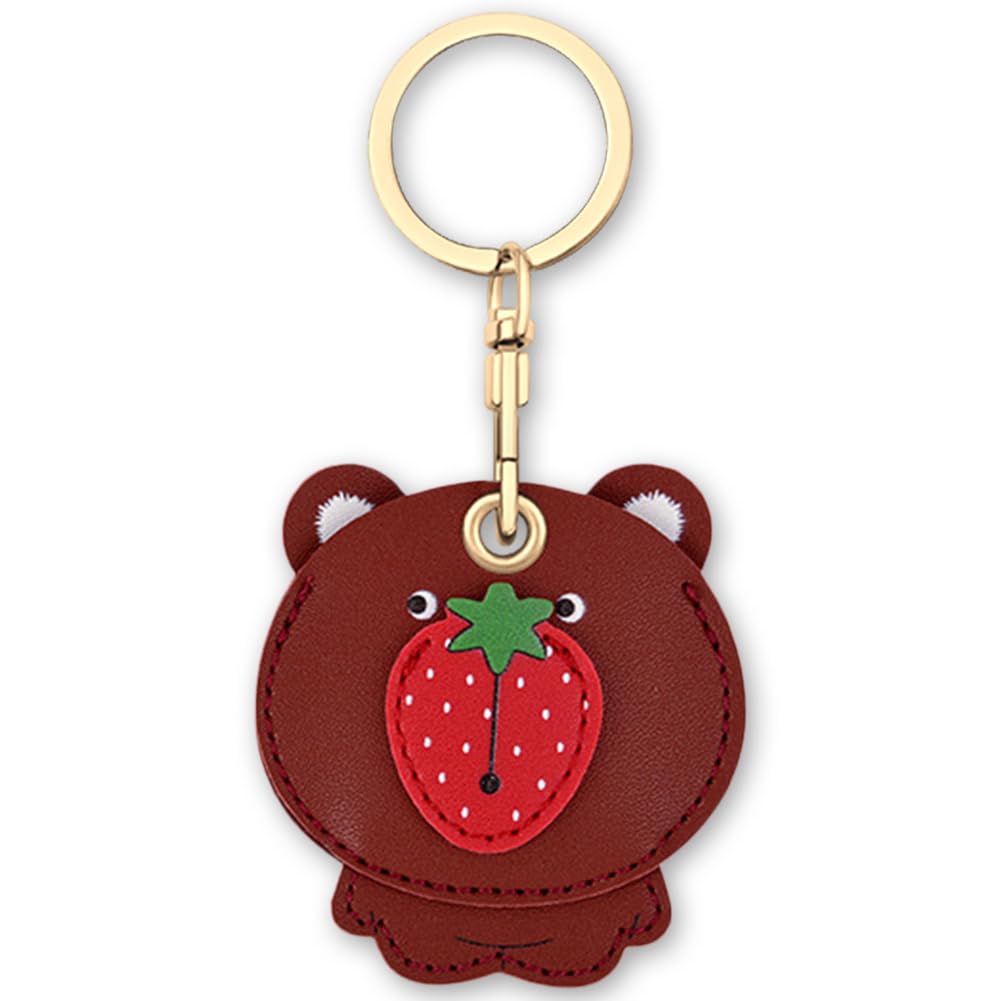 AXFEE 360° Protective Case for Apple Air-Tag, Penguin Leather Keyring Case, Holder for Air-Tags, Decorations for Key, Bag, Pet Collar — view 22