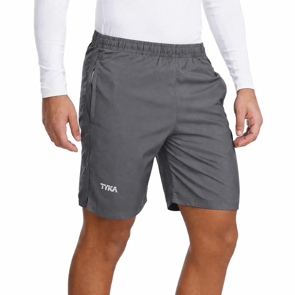 TYKA Mycra Shorts for Men | Polyester Training Shorts | Quick Dry Gym Running Sports Wear Black-image-26