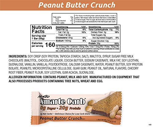 NuGo Smarte Carb Chocolate y Peanut Butter Barrita Proteica Pack miniatura 7