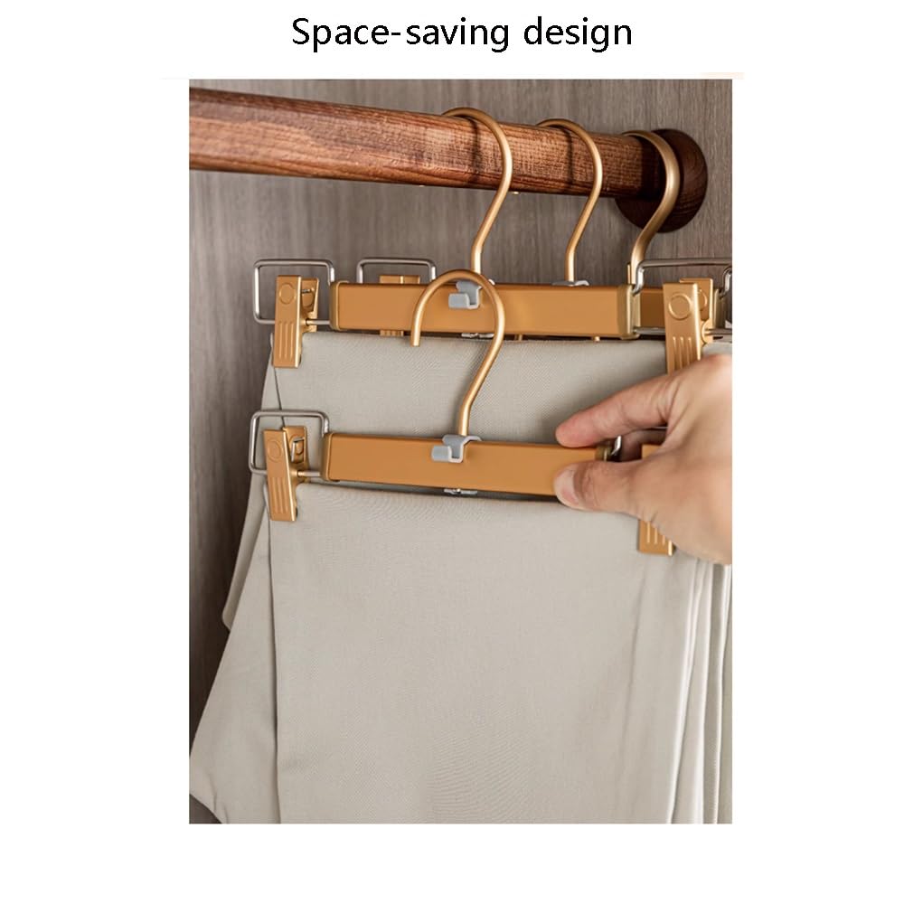 Perchas para Ropa, 5 Unidades, Perchas de Aluminio Espacial para Pantalones, Perchas Resistentes y duraderas, Organizador de Armario para Ropa de Uso Diario, Ideal para,Silver