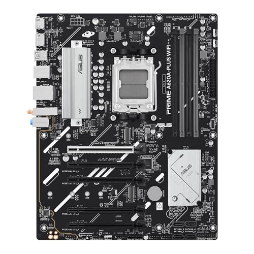 Image of ASUS Prime A620A-PLUS WiFi AMD ATX Motherboard, DDR5, WiFi 6, 1Gb LAN, PCIe 4.0, 2X M.2, DisplayPort, HDMI, 2X USB-C 5Gb
