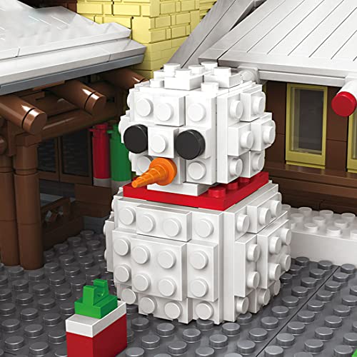 EAYOK Weihnachten Modell Bauset, 2180 Teilel Santa Claus Haus Modell Bauset, Weihnachten Baukasten Klemmbausteine… – Bild 5
