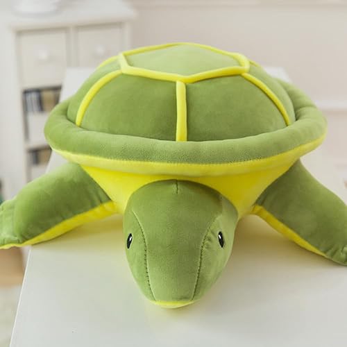 OPHRBU Animales de peluche de tortuga, peluche suave de tortuga marina, juguetes de almohada de peluche, color verde, 1 paquete (13.7 pulgadas)