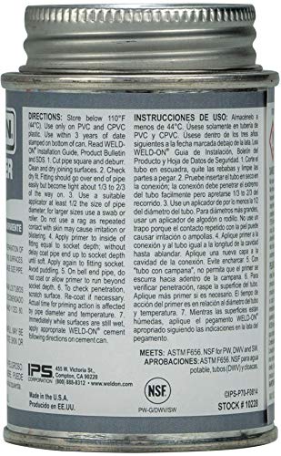 image for Weld-On 10228 P-70 Industrial Grade PVC/CPVC Non-Bodied Primer - Fast 