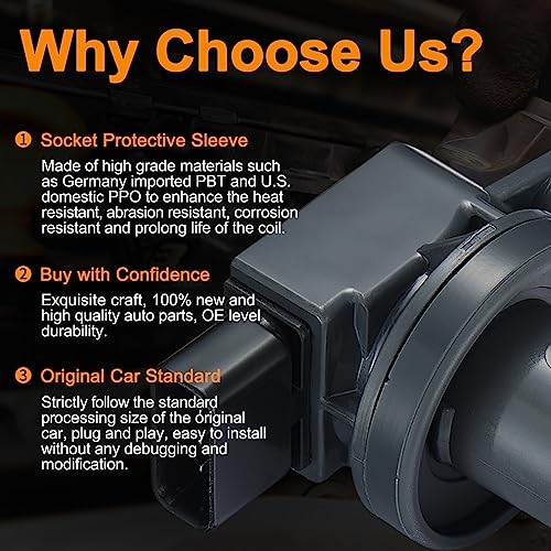 Bdfhyk Ignition Coil Pack Set Of 4 Compatible With Toyota Scion Xa Xb Toyota Echoprius Prius C Yaris 1.3L 1.5L L4, Replacement For Uf316 90919-02240 Uf316T #TOP4