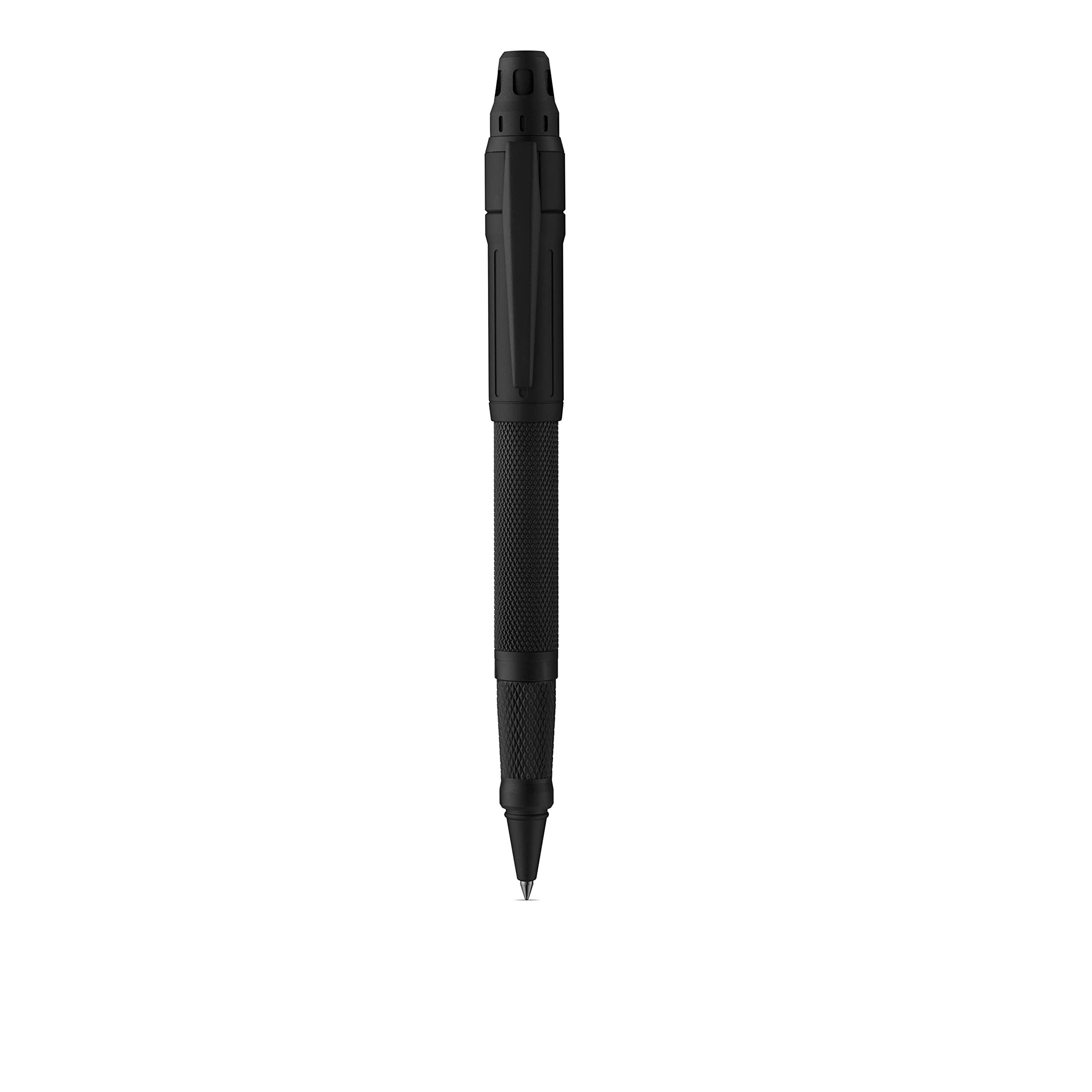 Colibri Penna Roller Ascari-Nero opaco con finitura zigrinata -Penna di lusso-Clip a molla-Viene fornita in una elegante confezione regalo-Adatta per uomini e donne.