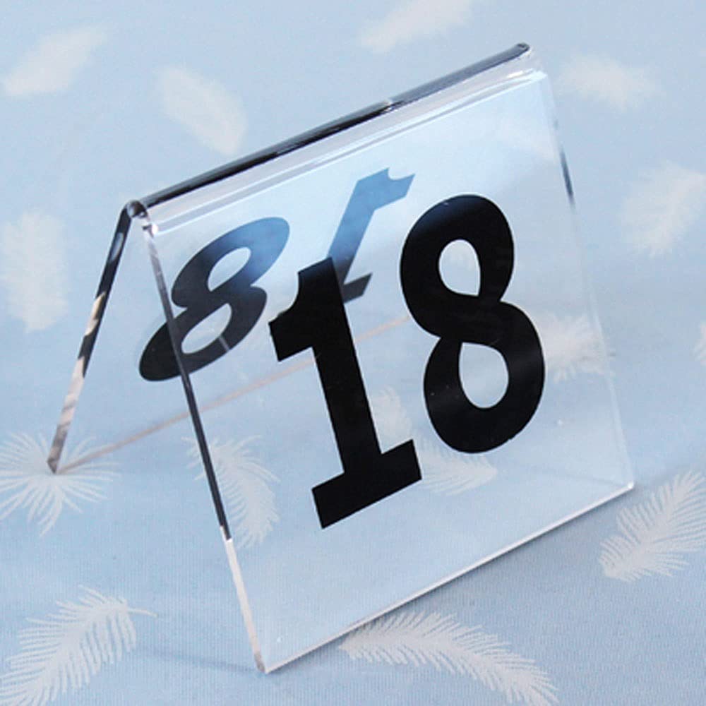 RETENA Numeri da Tavolo Numeri tavola acrilica - I Migliori for ricevimenti rustici, Banchetti, caffetterie, ristoranti, Hotel (8x7x8cm / 3.1x2.7x3.1pollici) (Size : 1-20)