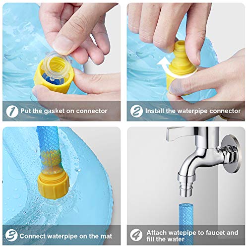 Growsland Splash Pad - 67" Sprinkler for Kids Outdoor Toys Fun Summer Water Pool Sprinkler Play Mat Outside Backyard Water Toy for Baby Toddlers Girls Boys - Thumbnail 5