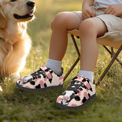 Children's Single Buckle Sneakers Animal Print Running Shoes Anti-Skid Mesh Sneakers for Walking4