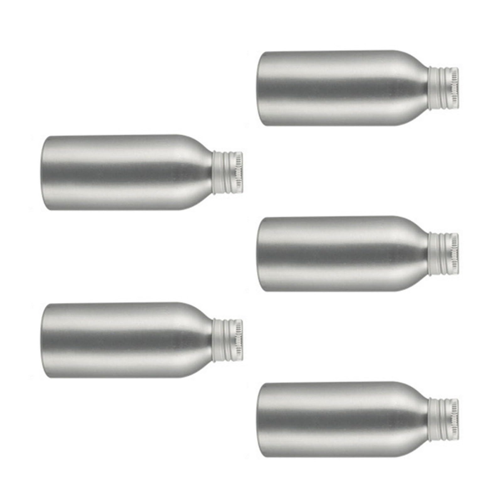 carotoe 5 Pack Metal Water Bottles Efficient Aluminum Construction Spill Proof Lid Portable Designs for Hiking Work Commutes User Friendly Aluminum Drinking Bottle