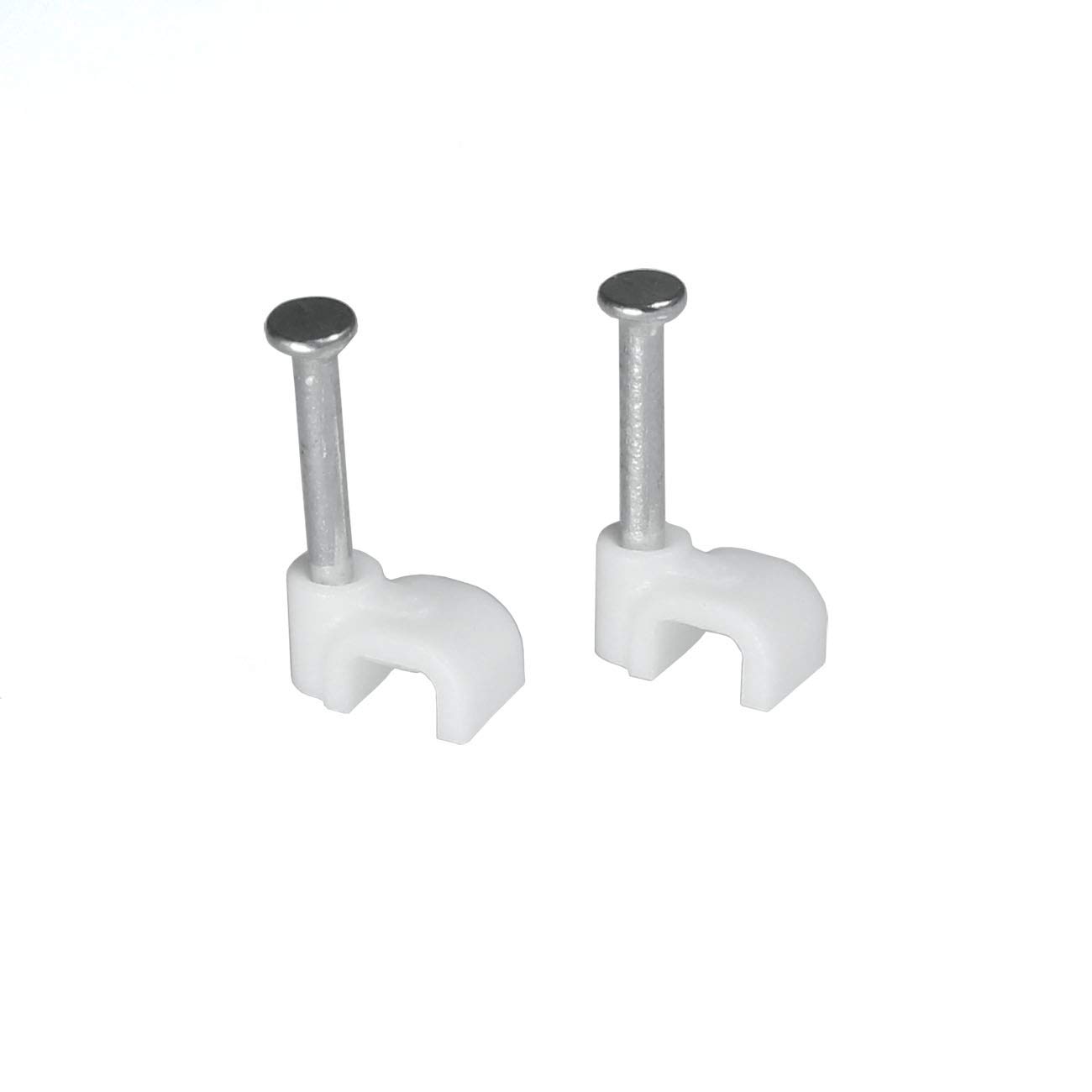 RuiLing 200Pack 4mm Square NailIn Cable Clips Carbon Steel Nails