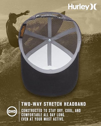 Image of Hurley Mens Hat Beach Break Trucker Water Resistant Baseball Cap