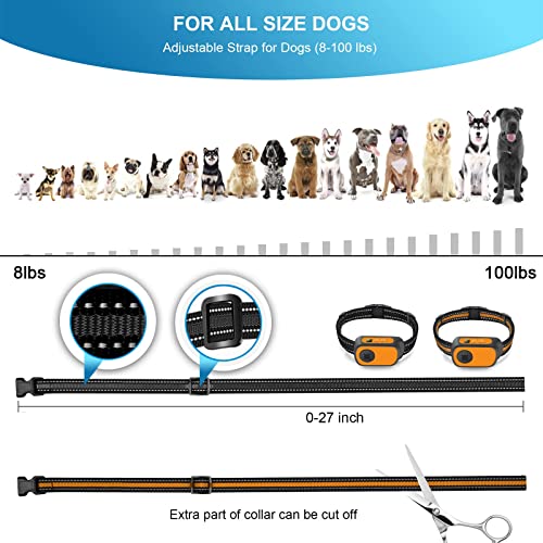 CZCCWD Dog Bark Collar for Large Medium Small Dogs, Rechargeable Smart Bark Collar, Anti Barking, Humane Dog Training Device with 5 Adjustable Sensitivity Beep Vibration by CZCCWD - Image 4