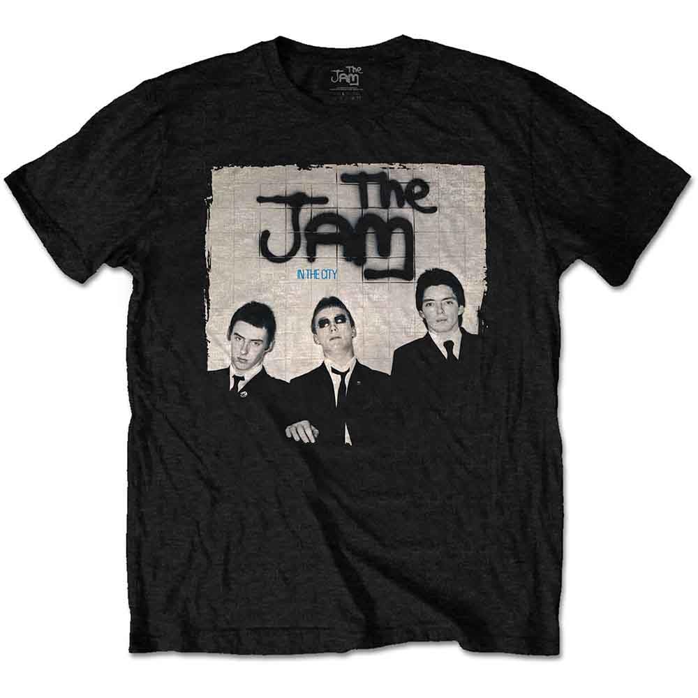 The Jam T Shirt in The City Band Logo Official Unisex Black L