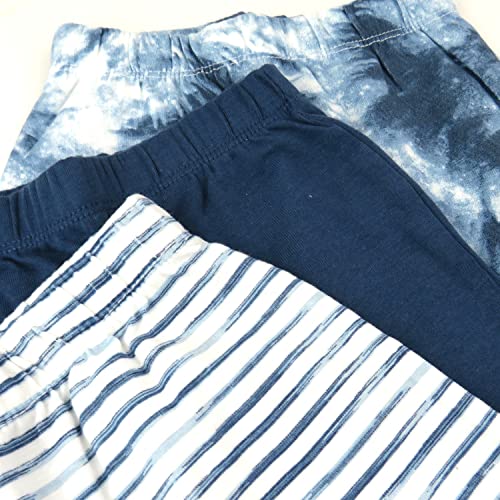 Image of HonestBaby Baby 3-Pack Footed Pants Roomy Fit Pull on Bottoms 100% Organic Cotton for Infant Baby Boys, Girls, Unisex