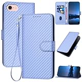 Reddylin 対応 iPhone SE ケース 手帳型 炭素繊維風 iPhone SE3 ケース iPhone SE2 ケース スタイリッシュでシンプル iPhone8 ケース iPhone7ケース 手帳型 にあふれた iPhonese ケース 軽量 薄型 スタンド機能 感触が心地良い iPhone6 / iPhone6sケース 手帳型 指紋防止 放熱性能が良好 耐衝撃 -パープル