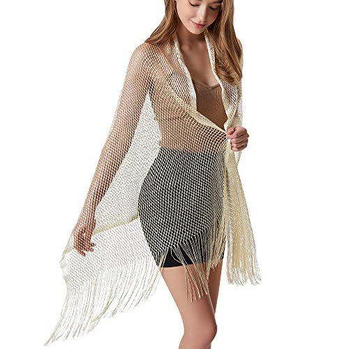 LoudSung Shawl Scarf Wraps Turban with Tassel Soft Silky Multipurpose for Women Girls