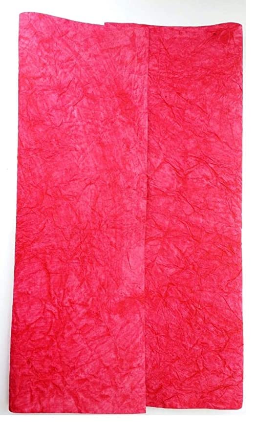 FIRST CLICK Handmade Paper PINK Crushed Colored Sheets Chart Papers