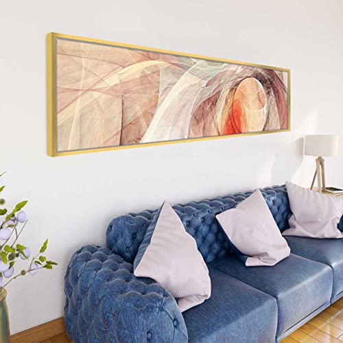 Image of PAINTINGMANTRA Abstract Designs Colorful Large Canvas Painting Framed Panel Wall Painting, Framed Luxury Paintings for Home Decoration, Living room, Bedroom and Office Decor (Multi, 13x47 Inch)