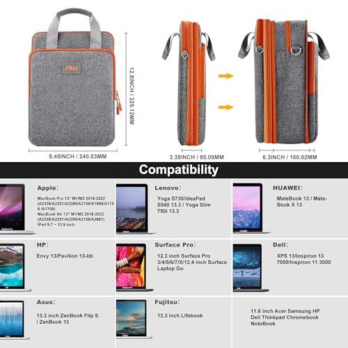 Sacoche ordinateur 13 pouces ZINZ extensible protège vos objets précieux