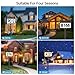 Solar House Number Sign, deerdance LED Illuminated Outdoor Address Plaque with Smart Control, 3-Color in 1 Waterproof Solar Powered House Number Light with Stakes for Outside Home, Yard, Street, House