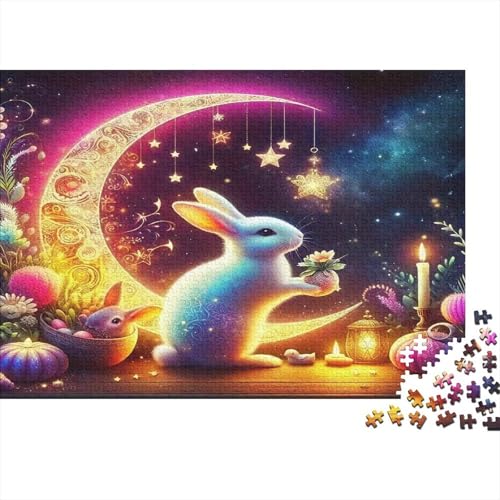 Puzzle de 1000 piezas de conejo blanco, el regalo de relajación perfecto para adultos